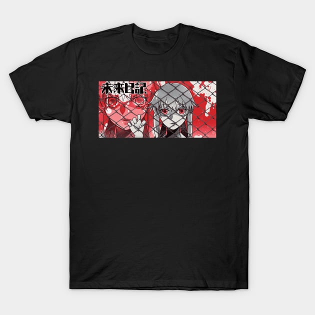 Yuno Gasai - 8bit Style T-Shirt by Fuzzylots